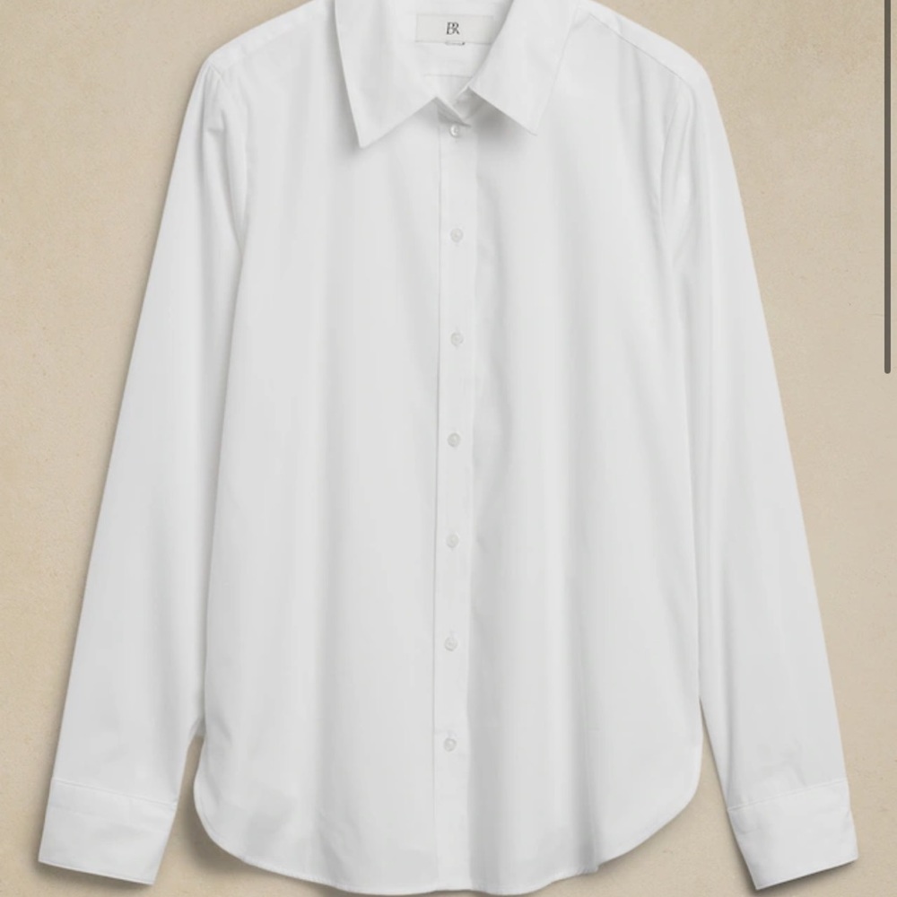 Banana Republic white non-iron fitted shirt NWT